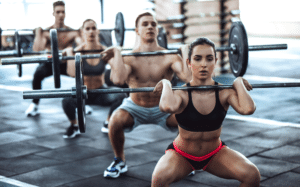 Weight training at CrossFit Jääkarhu